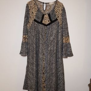 Women's Altar'd State long sleeve layered dress